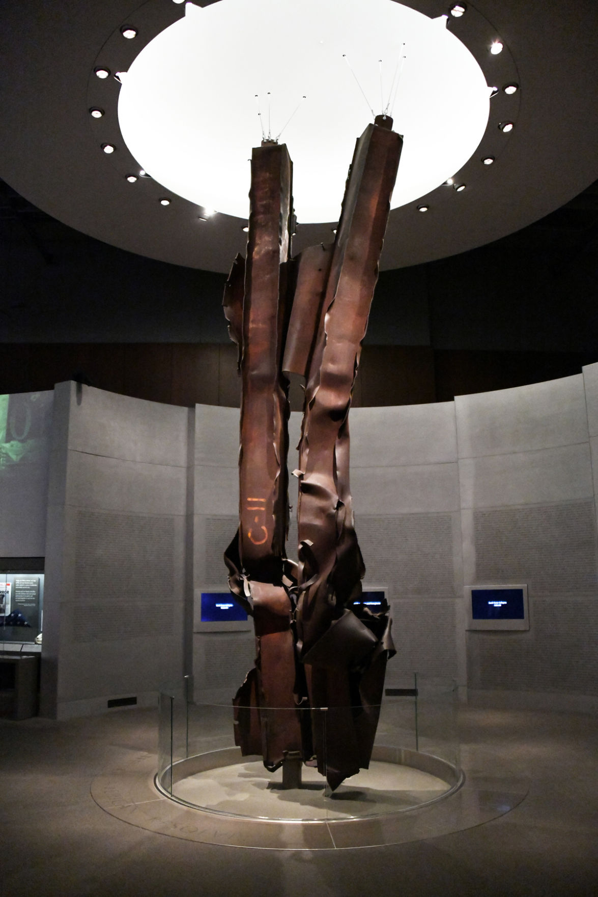 303 Mangled steel from the World Trade Center is part of the Nation Under Attack exhibit honoring the lives lost on Sept 11, 2001.JPG